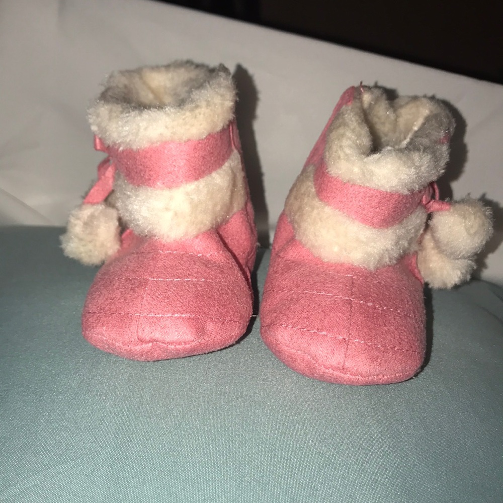 2for$15 New Pink Girls 9-12 Mos Boots - Picture 4 of 5